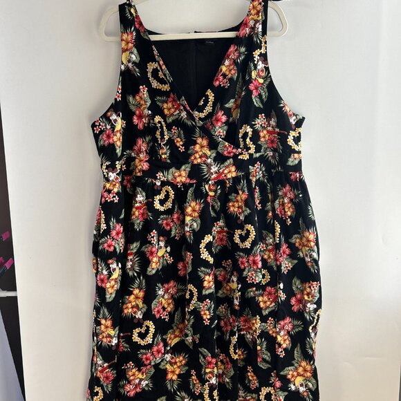 Disney Hawaiian Retro Faux Wrap Dress - Picture 3 of 4